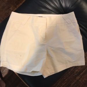 Yellow seersucker shorts!